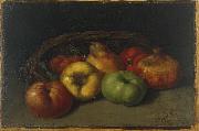 Gustave Courbet Still Life with Apples, Pear, and Pomegranates painting